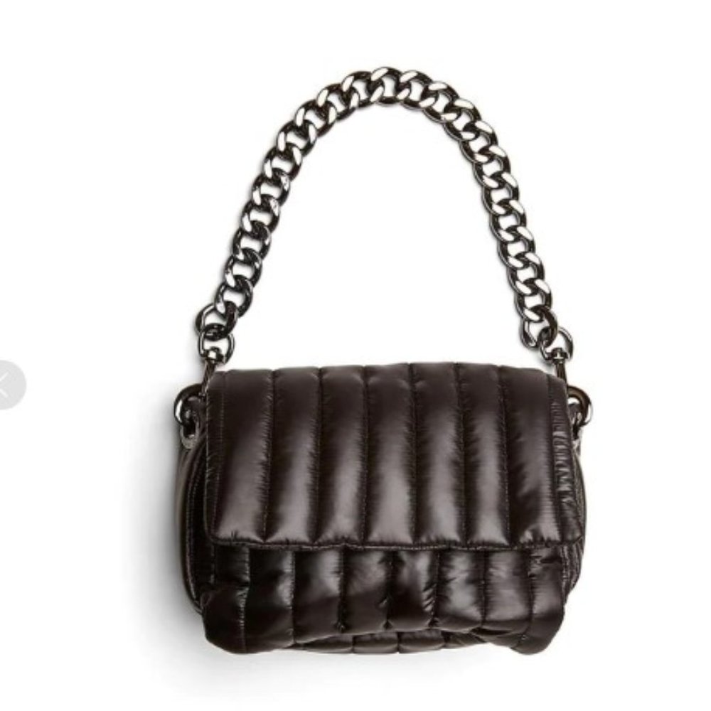 THINK ROYLN Quilted Puffer Crossbody Bag in Black - Picture 10 of 11